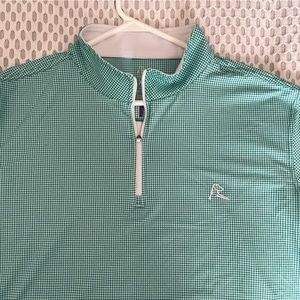 Rhoback 1/4 zip, green / white jarring one style